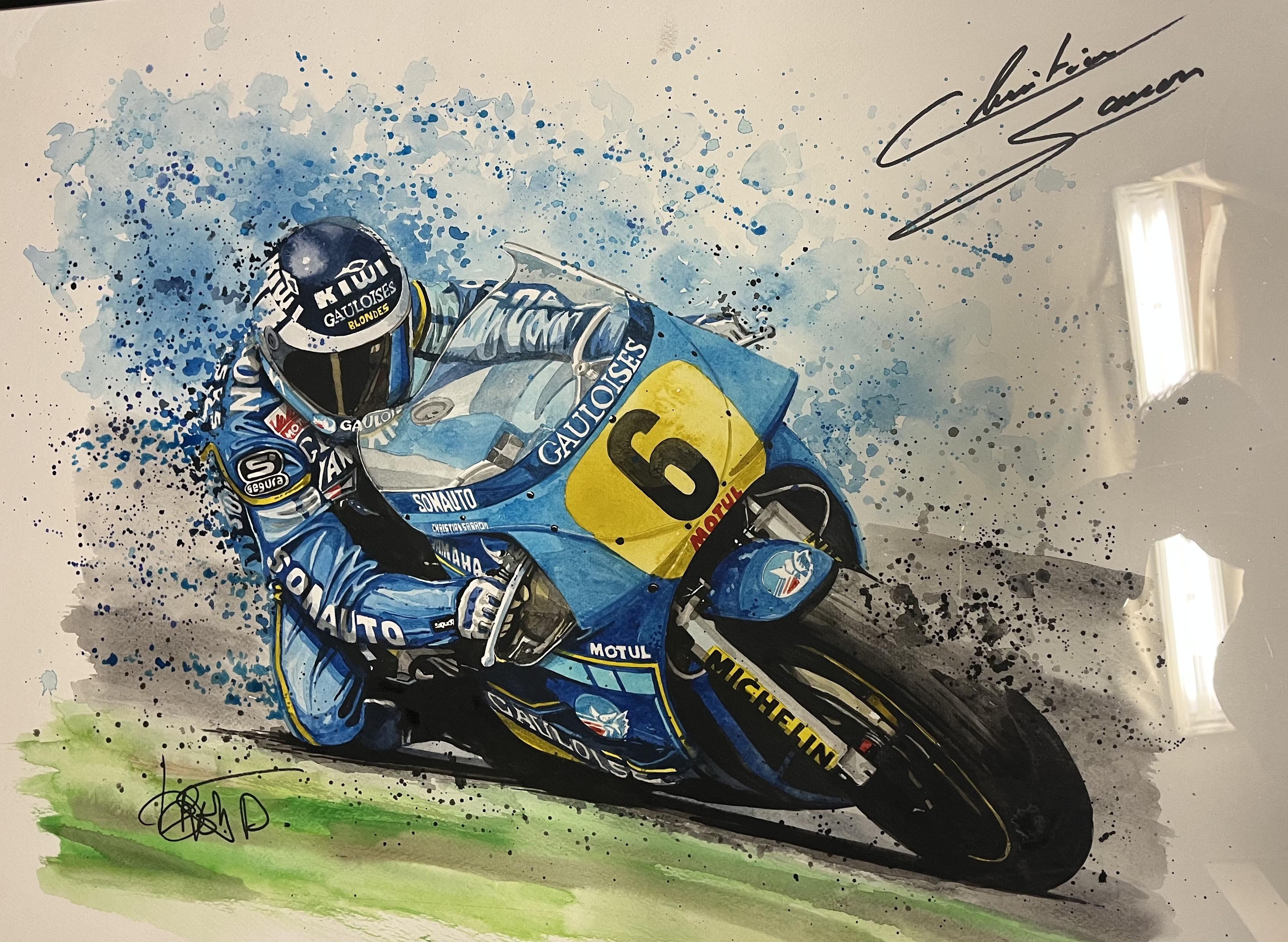 MOTOGP Christian Sarron 1985 "Dédicacée"